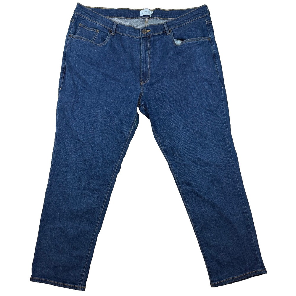Vtg Farah Jeans Men 40 X 30 Blue Denim med Wash Straight Work USA denim